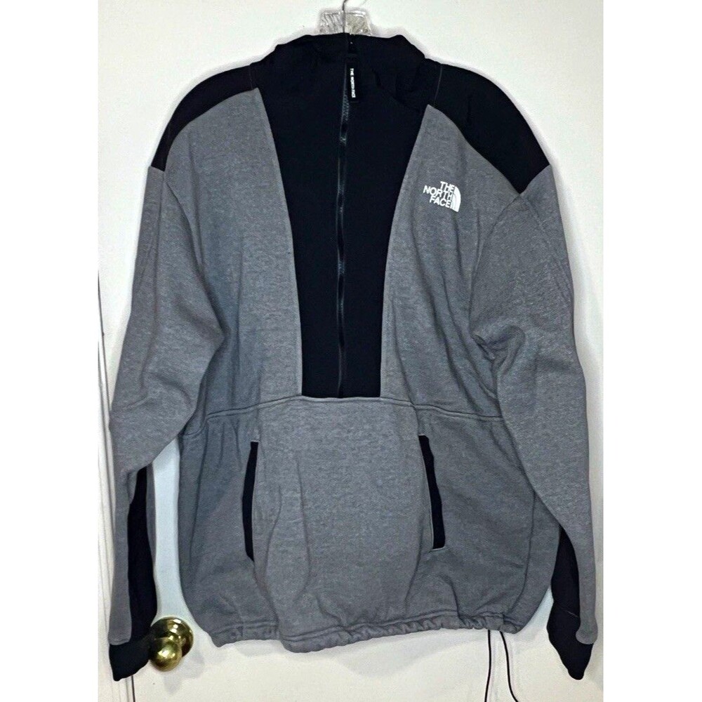 The North Face Mens L 1/4 zip Hoodie Logo Pockets NF0A3XB2